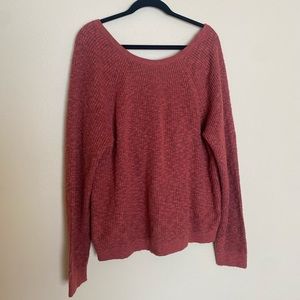 Aerie Twist Knot Open Back Knit Sweater